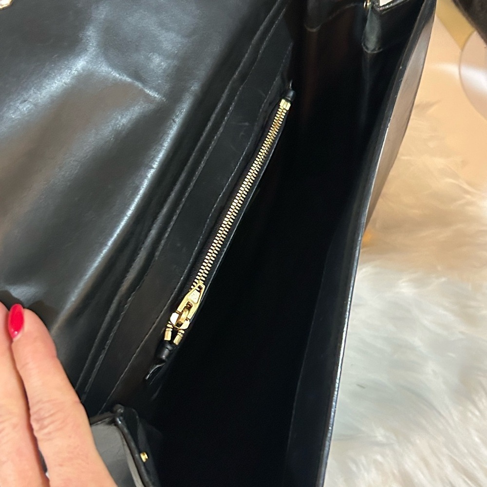 Alexander Wang Black Leather Structured Satchel Top Handle Crossbody Work Bag - Picture 6 of 12
